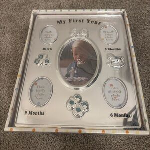 Silver Plated My First Year Picture Frame
